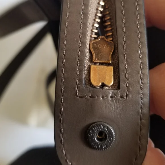 BOYY Buckle Tall Leather Pouch Crossbody Bag Dark Brown - Picture 10 of 11